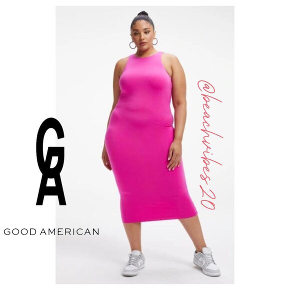 *GOOD AMERICAN Good Touch Body-con Cutaway Midi Dress O-29 - Picture 6 of 14